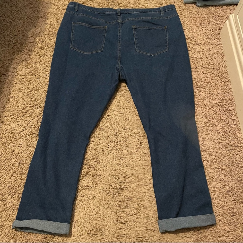 Plus Sized Knee Ripped Jeans - Picture 2 of 3